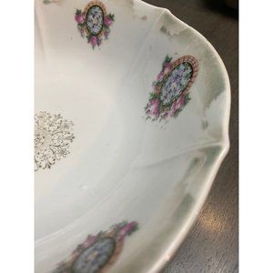 Bavaria bowl with gold vintage porcelain